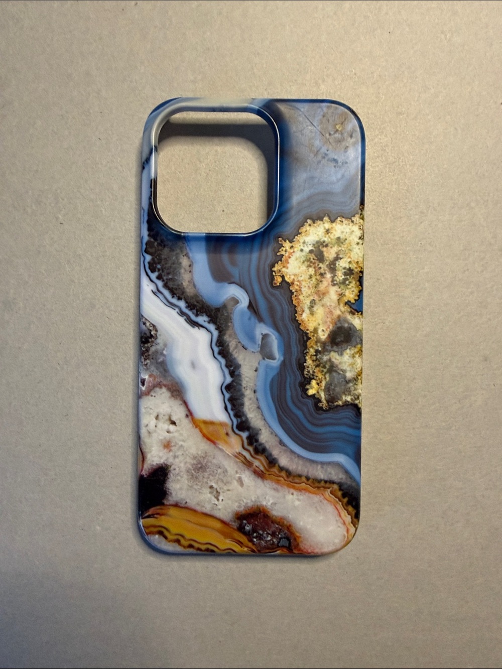 Blue Agate Pattern Phone Case iPhone 15 pro